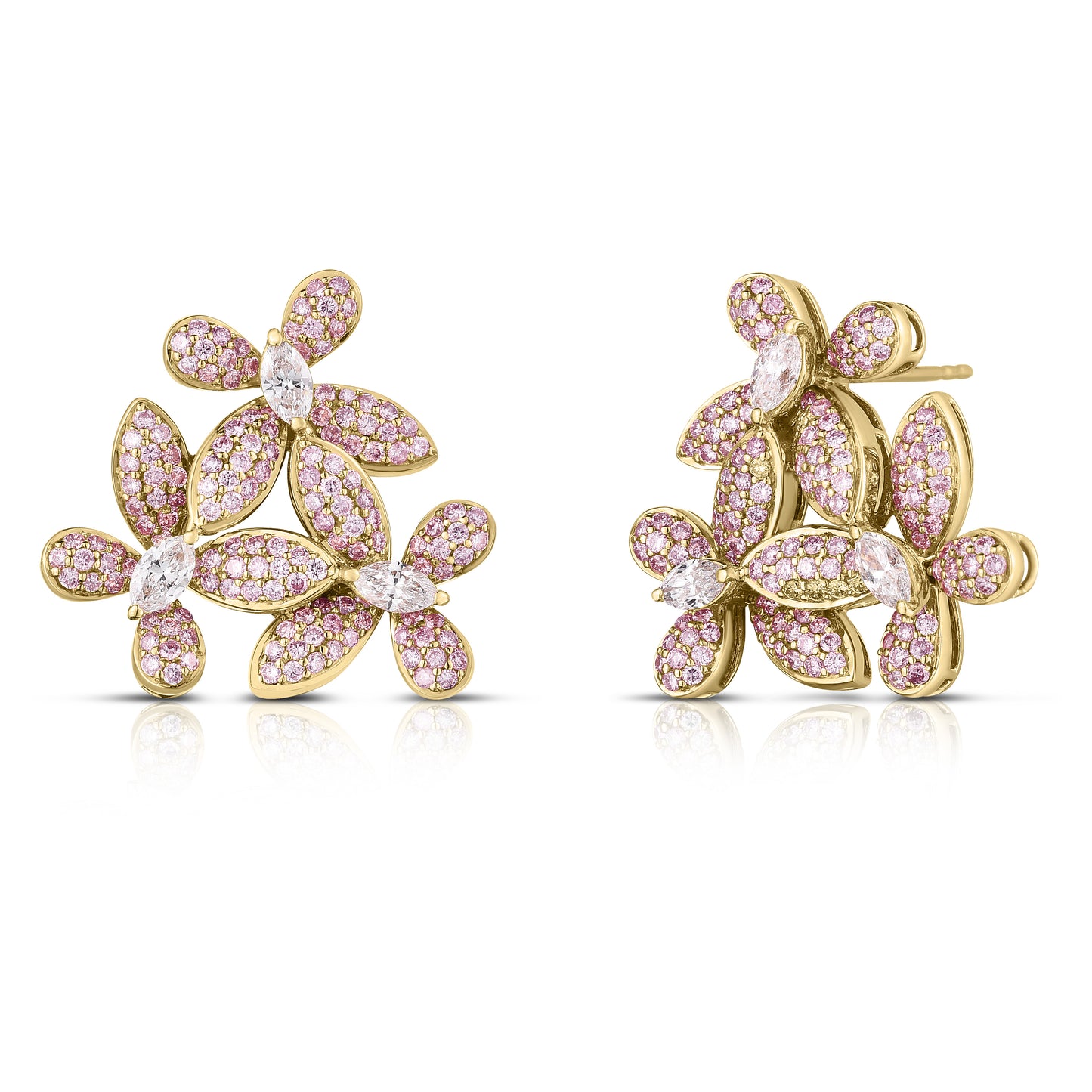 Triple Flower Earrings
